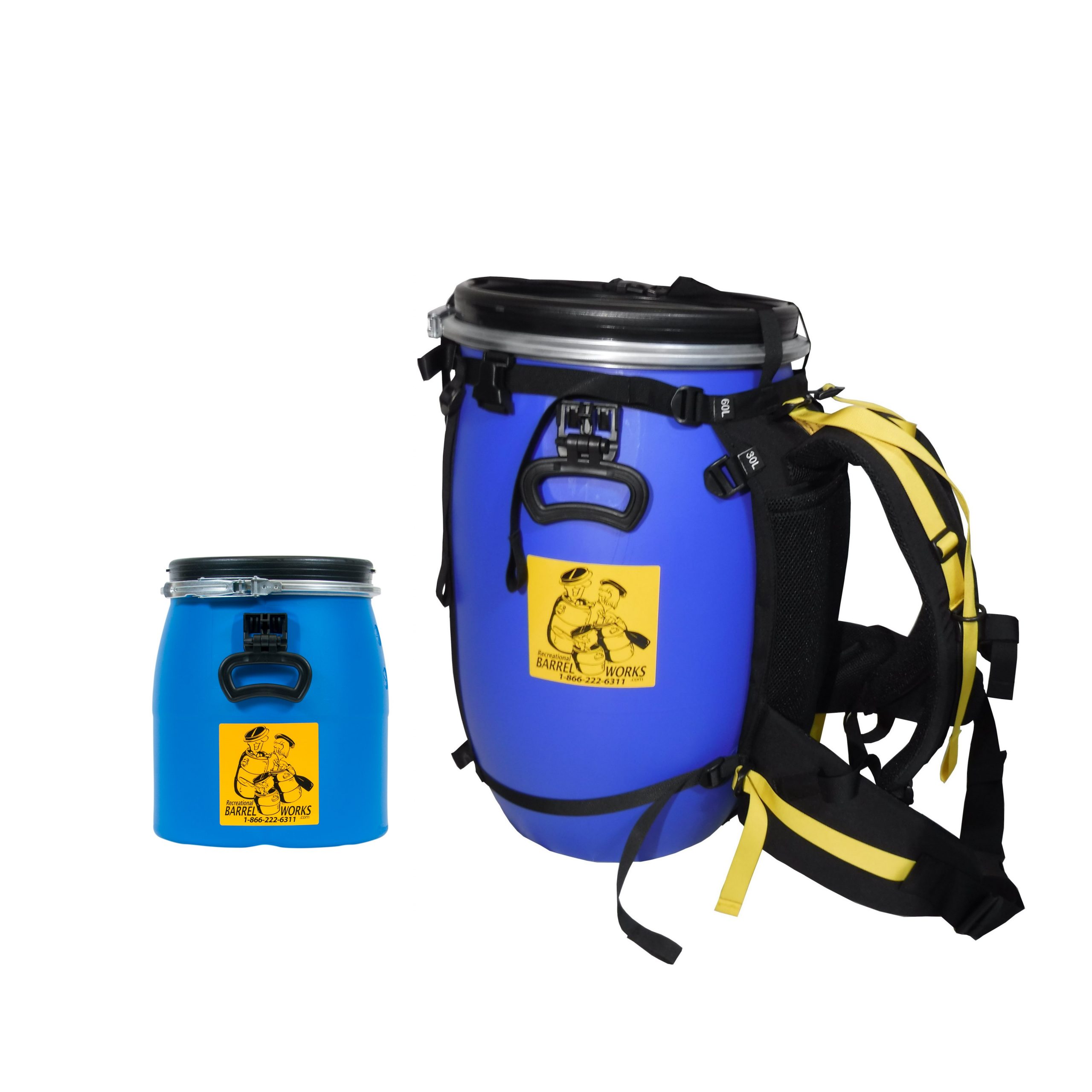 60L and 20L Barrels with EXPEDITION Harness