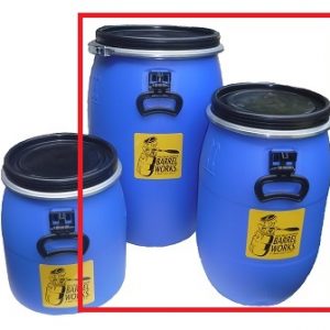 Three sizes of barrels highlighting the 30L and 60L size