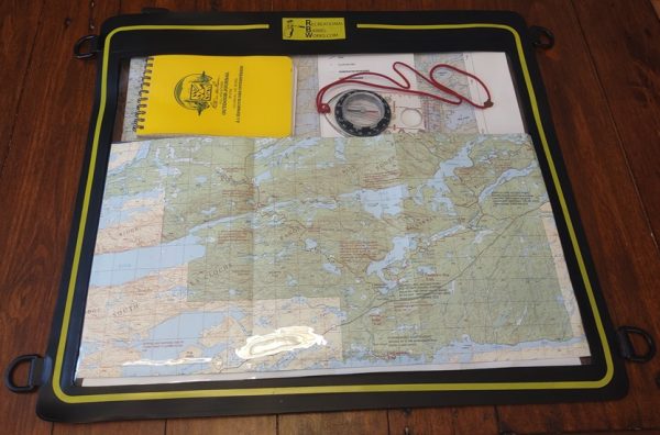 Paddler's Map Case - with map, compass and notebook inside