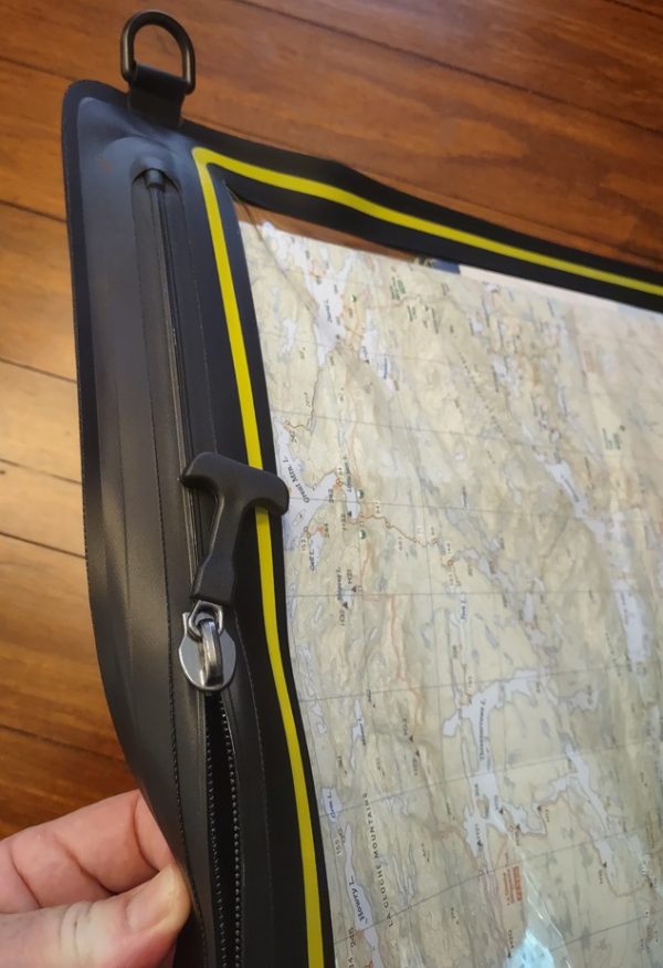 Paddler's Map Case - showing waterproof zipper