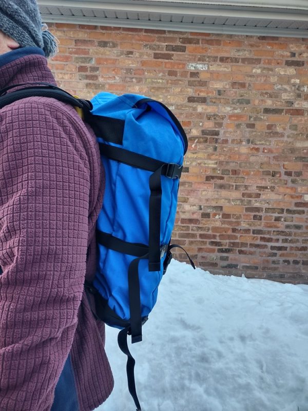 Trekking with the TREKKER pack - side view