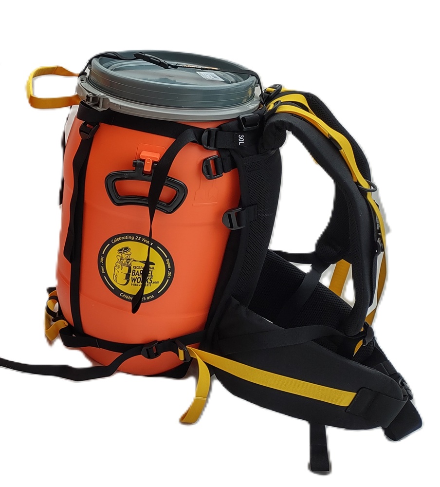 30L ORANGE Barrel with EXPEDITION Harness