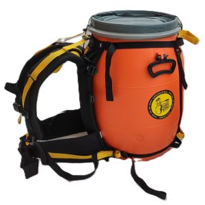 60L ORANGE Barrel with EXPEDITION Harness