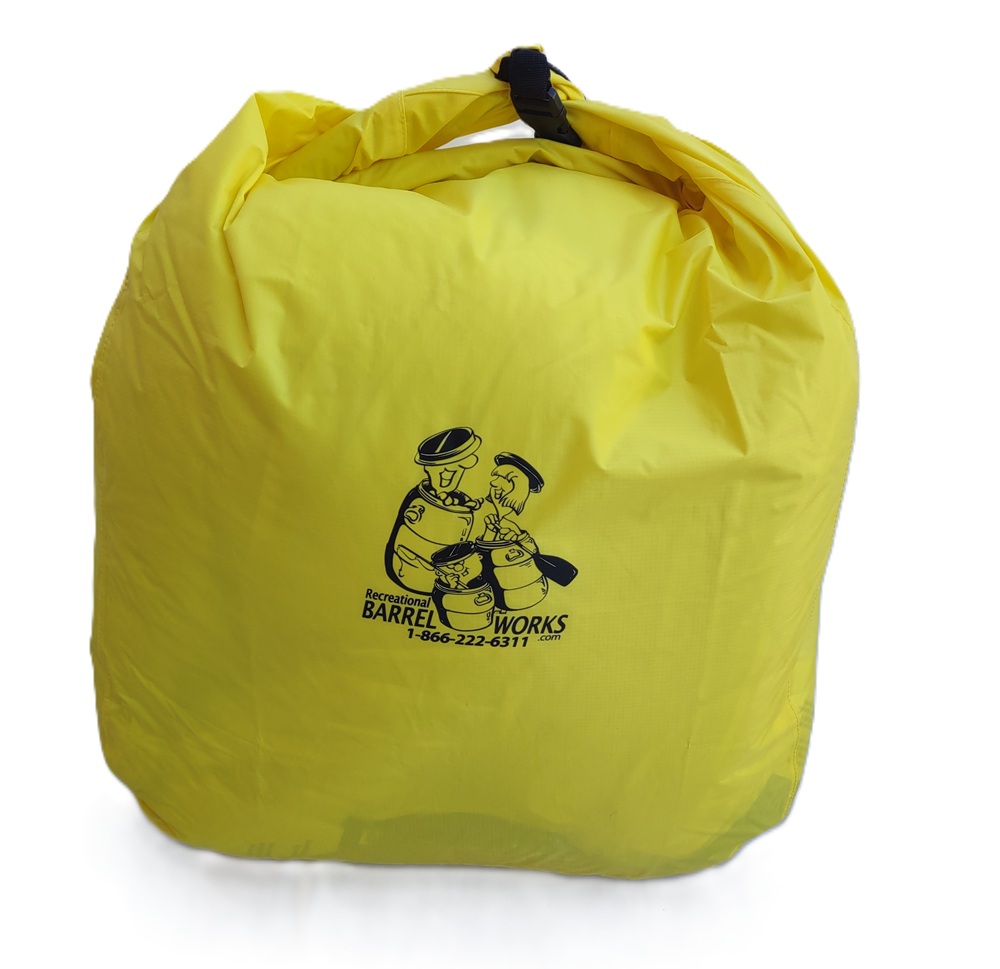 Short waterproof dry bag canoe pack liner, portage pack liner