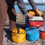 Kitchen Organizer, Barrel Cooler, Lidded and regular Barrel Buckets - Great Slave Lake, Photo: Eric Drost & Hilary Croft - Tailwinds North